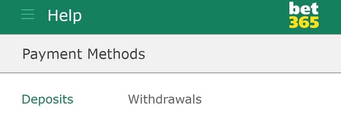 bet365 Payment Options 