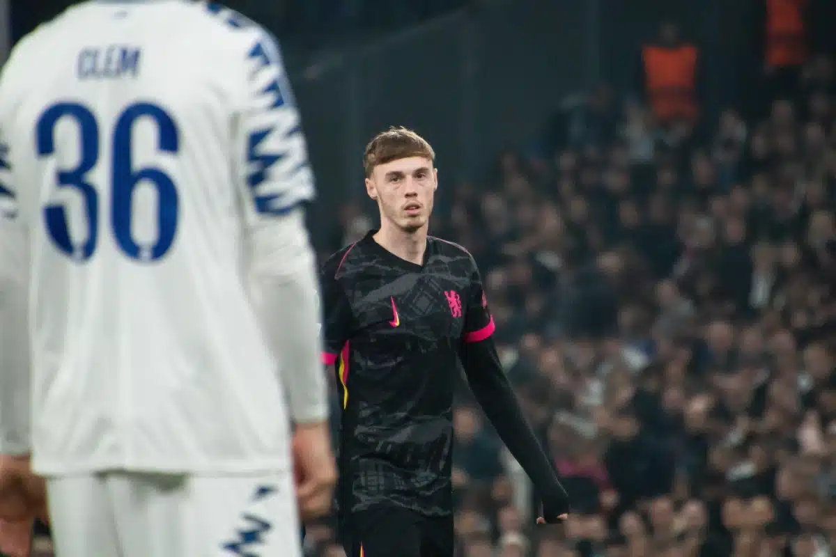 Cole Palmer of Chelsea FC seen during the UEFA Conference League match between Copenhagen and Chelsea