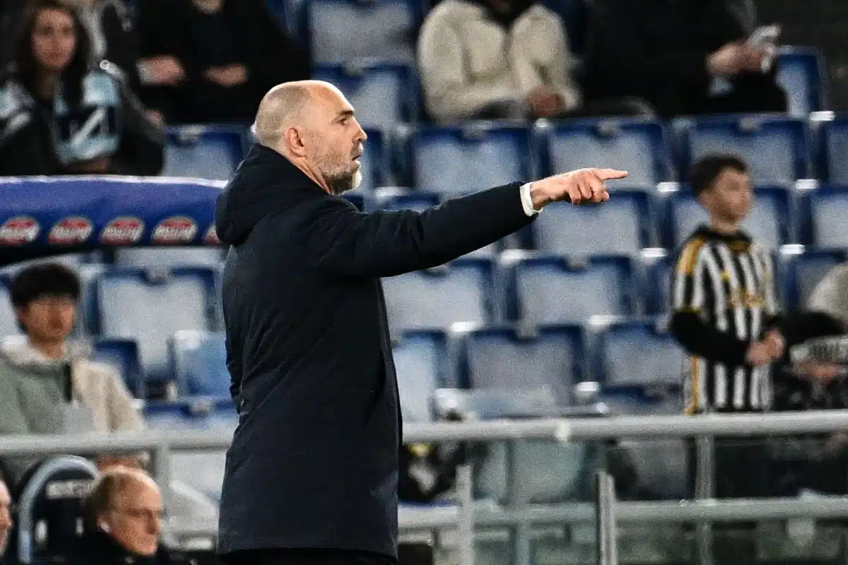 Igor Tudor gestures during the Coppa Italia Semi Final match between SS Lazio and Juventus FC